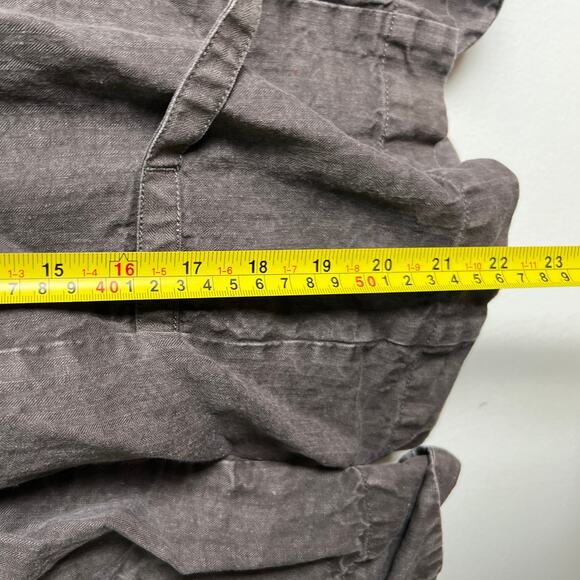 Pas de Calais 100% Linen Brown Wash Tailored Jacket Size L - Picture 4 of 6